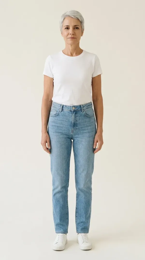 Helena, modelo virtual da Veste Moda, em foto de estúdio
