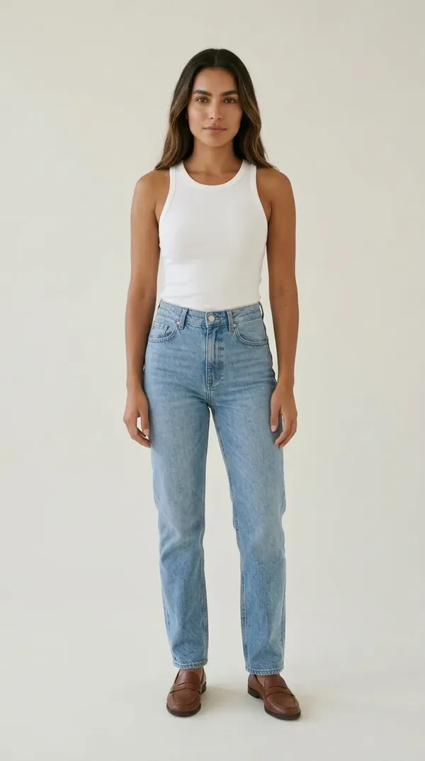 Sofia, modelo virtual da Veste Moda, em foto de estúdio